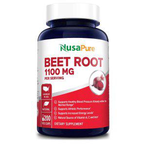 해외 NusaPure Beet Root 비트 뿌리 200캡슐