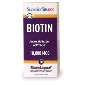 해외 Superior Source Biotin 10000mcg 비오틴 60정