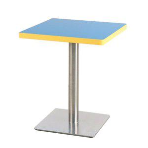 비비드 컬러 정사각형 미니 테이블 600 탁자 블루 옐로우 포인트색상 인테리어