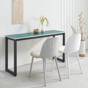 슬림 틈새 테이블 1800x400 폭좁은 탁자 식탁 책상 컬러 화이트 철제 거실 얇은