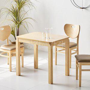 원목 미니 식탁 850x650 소형 테이블 2인용 사각형 고무나무 무늬목 연한색 진한색