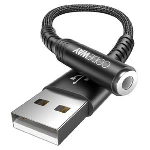 헤드셋/스피커등 USB2.0 to 3.5 스테레오 4극 케이블 0.18m