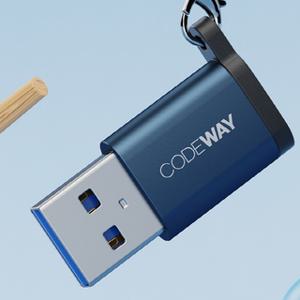 고속충전 데이터전송 USB CF-3.0 AM OTG 젠더 블루