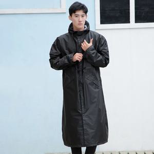 트렌드 남녀 공용 바람막이 레인코트(XL) (블랙) 우비 우의 후드 우비옷 코트형