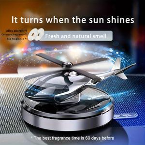 태양 에너지 회전 헬리콥터 아로마 디퓨저 자동차 공기 청정기 장식 홈 오피스를위한 인테리어 액세서리