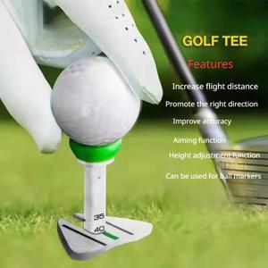 다목적 골프 더블 티 새로운 스텝 다운 골프 공 홀더 플라스틱 조절 가능한 높이 골프 티 액세서리 모듬 색상