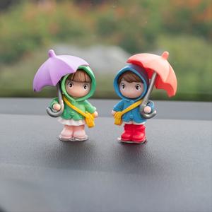 2pcs 우산 커플 스타일링 장식 자동차 장식