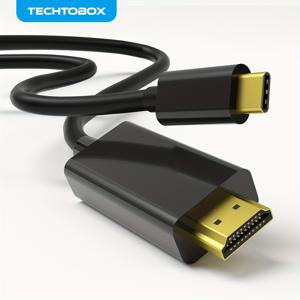 USB C-HDMI 케이블, [4K, 고속] 홈 오피스용 USB Type C-HDMI 케이블, [Thunderbolt 3/4 호환] MacBook Pro/Air 2020, IPad Air 4, IPad Pro 2021, IMac, S23, XPS용 17, 그리고 더