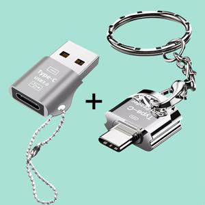 유형 C-마이크로 SD 카드 리더기 IPhone 15와 호환되는 USB C-USB 어댑터가있는 OTG 스마트 TF 메모리 카드 리더기 Galaxy S23 22