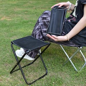 휴대용 접이식 의자, 금속 야외 캠핑 낚시 의자, 주머니 크기의 접이식 발판과 캐리백이 있는 소형 여행 레저 의자