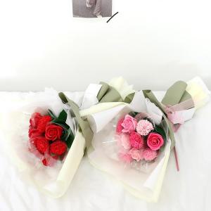 [조아트]어버이날 용돈 꽃다발 선물 비누 꽃 장미 카네이션 10송이꽃다발
