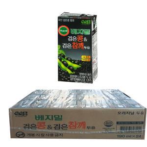 정식품 베지밀 검은콩&검은참깨두유 190ml x24개(18팩+6팩)