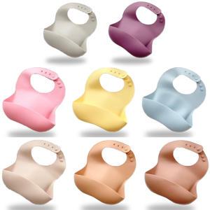 실리콘 이유식 턱받이 아기턱받이 식기세척기 가능 8colors