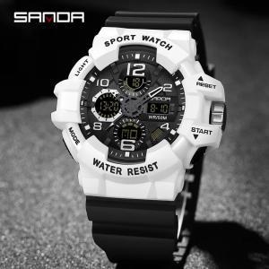 밀리터리 시계 디지털 스포츠 SANDA G-스타일 남성용 충격 방수 전자 손목시계