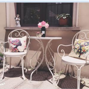 야외테이블세트 테라스 정원 카페 피크닉 철제 의자 옥상