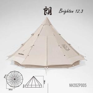 네이처하이크 밝게 빛나는 12.3 캠핑 텐트 아웃도어 코튼 피라미드 3-4 인용 여행 쉘터 통기성 방수 하이킹