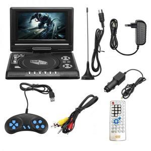 휴대용 7.8 인치 TV 가정용 자동차 DVD 플레이어 HD VCD CD MP3 EVD FM USB 게임 기능-EU 플러그