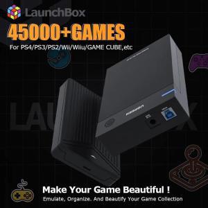 Launchbox 45000 + 레트로 게임 하드 드라이브, PC용 빅박스 포함, PS4, Wii, 큐브 외부 HDD