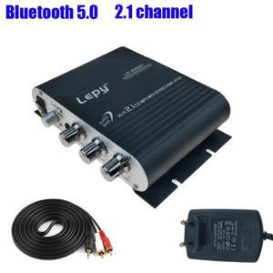 Lepy LP-838BT 루투스 5.0 전력 증폭기 2.1 3 채널 베이스 오디오 사운드 앰프 12V3A 전원  AUX 케이