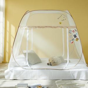 디오 사각 모기장 3문 디자인패치 침대 야외 텐트 1인용 싱글 슈퍼싱글