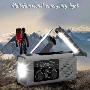 태양열 충전 비상 조명 야외 여행 플래시 라이트 라디오 기능 휴대용 방수 배터리 LED 전구