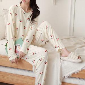 [NS홈쇼핑]앵두 여성 내복 홈웨어 캐릭터일자바지 수면잠옷셋트 SE.W-WSET-2909-아이보리..