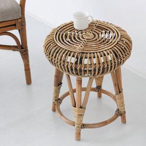 [신세계몰]마켓비 PASAR 둥근원형스툴 라탄 의자 협탁 사이드 간이 커피 티 테이블 화장대