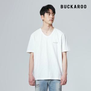 [버커루]유니 26수 슬럽 피그먼트 브이넥 티셔츠(B212TS040P)
