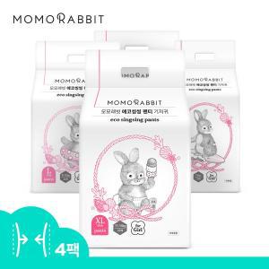 [모모래빗]에코씽씽 슬림핏 팬티 기저귀 여아용 4팩