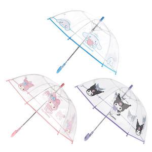 산리오 시나모롤 쿠로미 마이멜로디 돔형 어라운드 POE 투명 비닐 53 우산