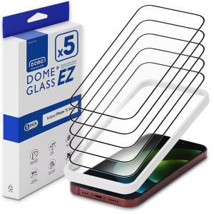 [돔글라스]화이트스톤 아이폰15 프로 맥스 EZ클리어 액정보호 필름 풀커버 강화유리 5매