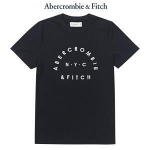 [A&FITCH] 아베크롬비&피치 그래픽자수로고 반팔티셔츠_ BLACK