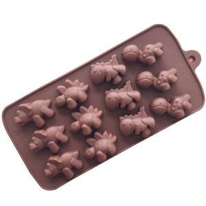 공룡 초콜릿 12구 실리콘몰드 캔들 아트 공예 베이킹 초콜릿 DIY