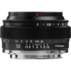 TTArtisan 50mm F2 풀 프레임 카메라 렌즈 M43 마운트 카메라용 대형 조리개 수동 고정 렌즈(검은색)