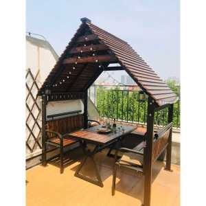 LDD 야외테이블세트 카페 라탄 탁자 야외용 옥상 지붕