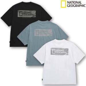 국내매장판 내셔널지오그래픽 기본 베이직 데일리 심플 라운드넥 로고 크라즈 반팔 티셔츠 N242UTS320