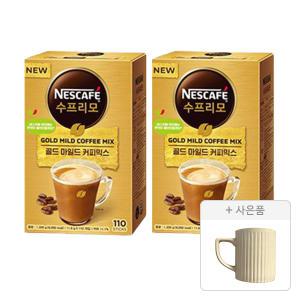 네스카페 수프리모 골드마일드 커피믹스 110T, 2개 + 증정(머그컵, 1개)