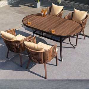 라탄 테이블 세트 베란다홈카페 정원 옥상 야외용