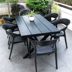 카페 야외테이블세트 정원 야외용 라탄 4인 6인용 탁자