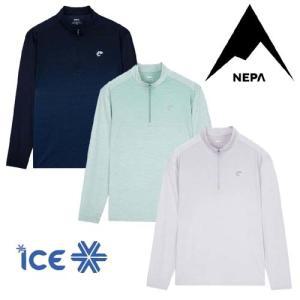 [롯데백화점]네파 NEPA 남성용 도트 마운틴 긴팔 냉감 집업 티셔츠 7I35403