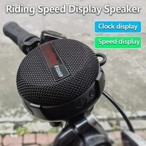 넥밴드 스피커 LED 스마트 디지털 디스플레이 무선 사이클링 자전거 블루투스 야외 휴대용 방수 서브우퍼