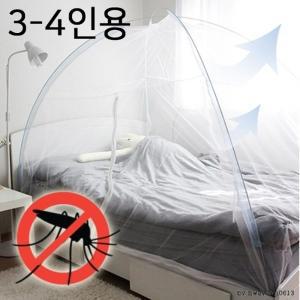JT 원터치모기장 텐트형 실내용 캠핑용 3-4인용