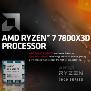 AMD Ryzen 7 7800X3D 5.0 GHz 8 코어 16 스레드 CPU 5NM 96M 100 소켓 쿨러 없는 트레이, 신제품