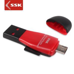 SSK SCRS600 TF OTG 카드 리더기 마이크로 SD 카드 휴대폰 컴퓨터용 이중 용도 어댑터 안드로이드 PC 태블