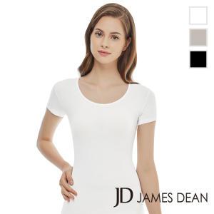 제임스딘 여성 반팔 런닝 면스판 기본 여자 티셔츠 JHWRV014