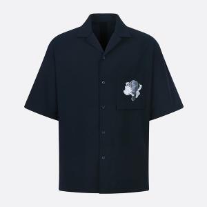[하프클럽/본]본 서커 스몰 아트웍 반소매 셔츠 다크 네이비 BN2MBA431DN