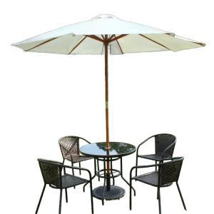 파라솔 테이블 세트 야외용 초대형 카페 옥상 테라스 라탄