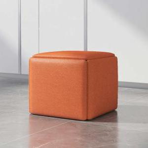 큐브 의자 5인용 보조의자 사각스툴 심플한 브래킷 자체수납 공간활용 구조 45x45
