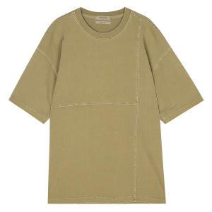 [롯데백화점]버커루 남성 가먼트다잉 뒷절개 오버핏 R넥 티셔츠 (B222TS240P)