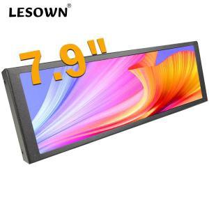 LESOWN 와이드 롱 바 터치 스크린 LCD 모니터, PC 케이스 컴퓨터 온도 디스플레이용 IPS 보조 화면, 7.84